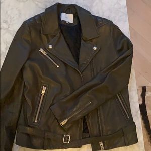 IRO leather jacket. Size 36. Olive Green